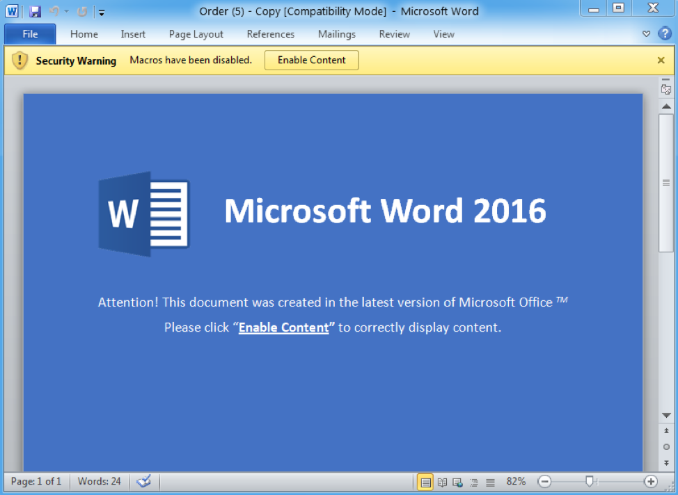 Example macro document lure