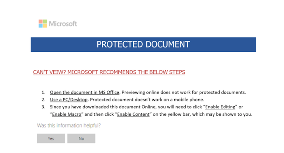 Document attachment used in July 18 campaign