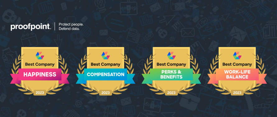 Proofpoint Wins Four Comparably Awards for Exceptional Company Culture, Compensation and Benefits