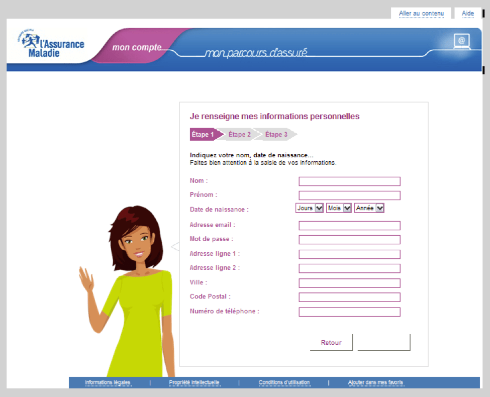 Fake Ameli.fr page