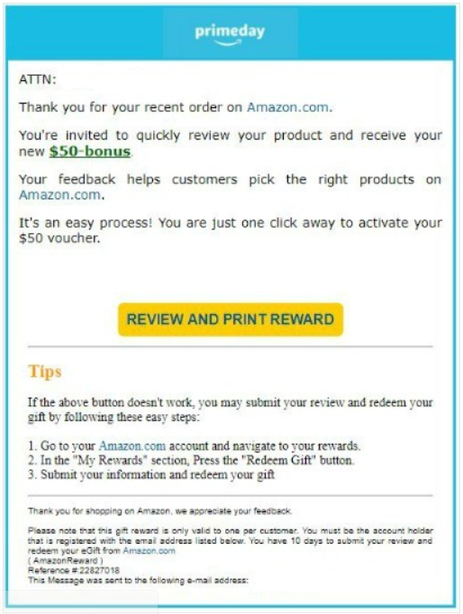 Holiday Shopping Safety Tips - Amazon Prime Day Example