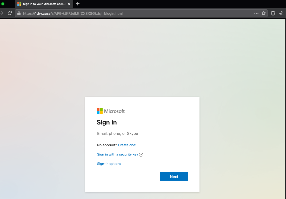 Microsoft Outlook Sign Up Page