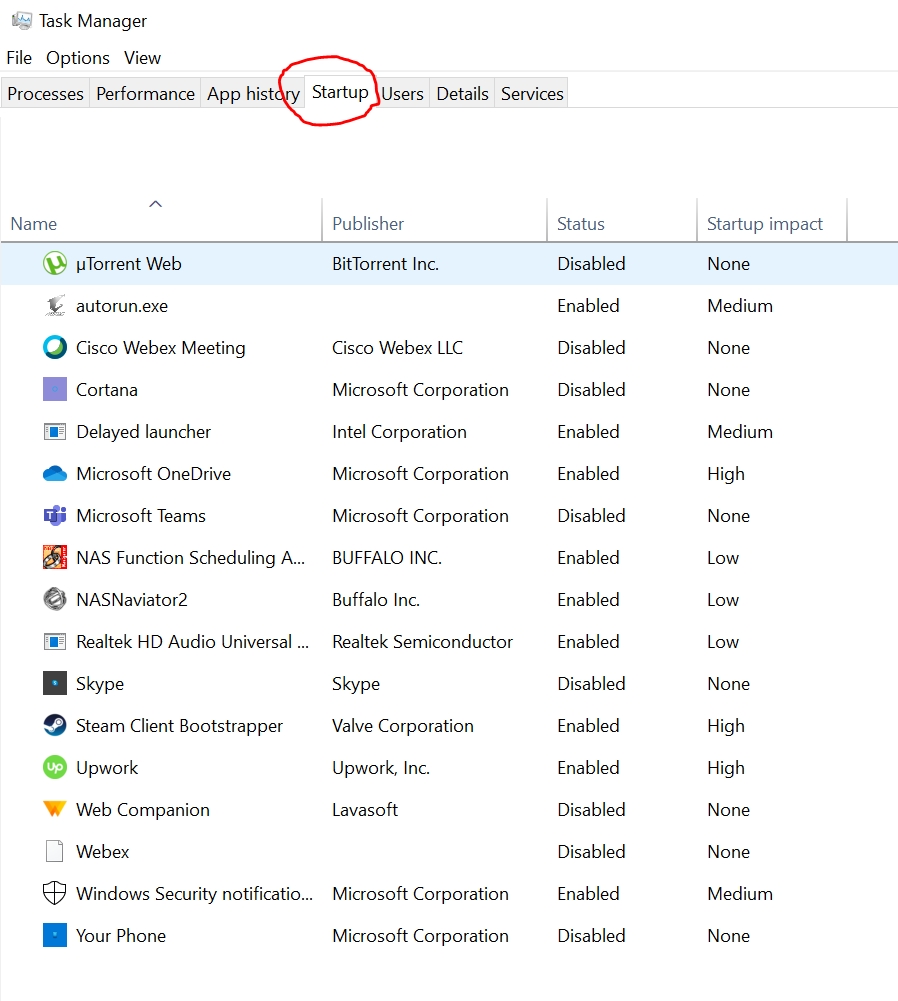 Disabling a Keylogger in Task Manager