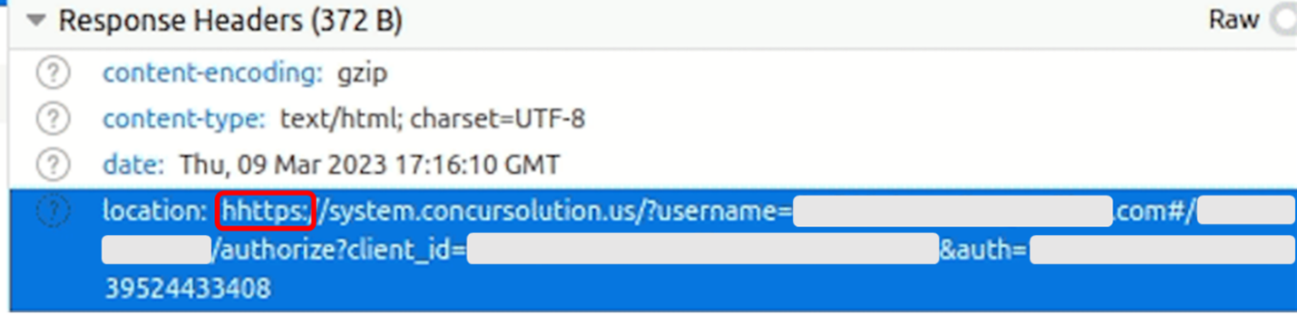 Attackers’ Typing Error ('hhttps' instead of 'https') Caused a Failed Redirection Flow