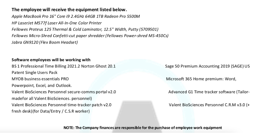 Hardware software list