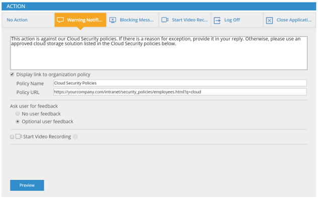 Potential Insider Threat Warning Notification From Proofpoint Security Tools