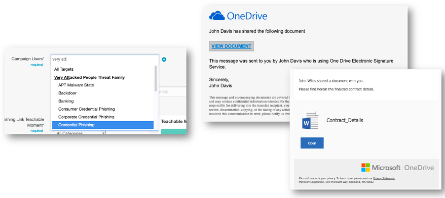 Proofpoint phishing simulation setup