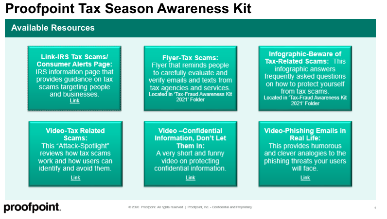 IRS Phishing & Tax Season Scams Awareness Kit | Proofpoint US IRS Phishing & Tax Season Scams Awareness Kit | Proofpoint US