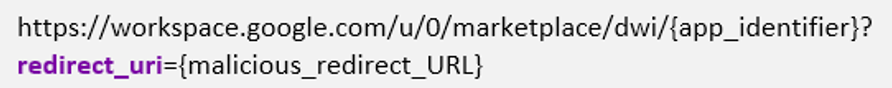 URL OAuth do espaço de trabalho do Google