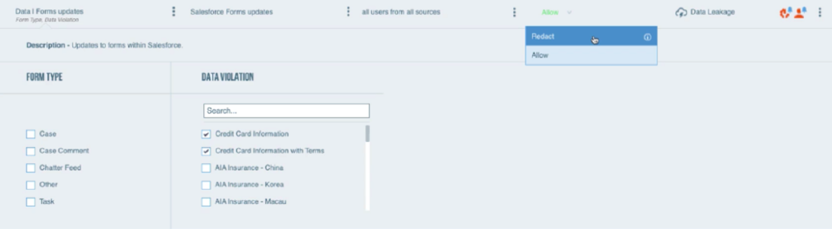 Proofpoint CASB Field-Level DLP Policies