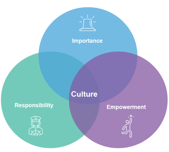 Venn Diagram Showing the Three Dimensions of a Cybersecurity Culture 