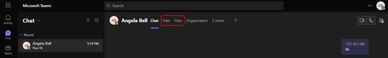 Fake files tab