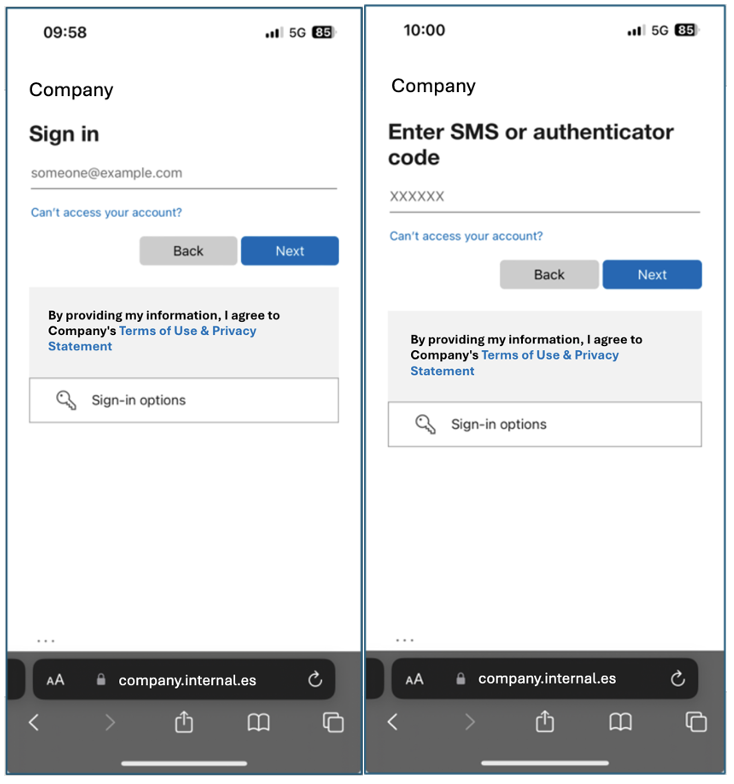 custom Microsoft account login page duplicate used in phishing attempts during retail cyber attacks