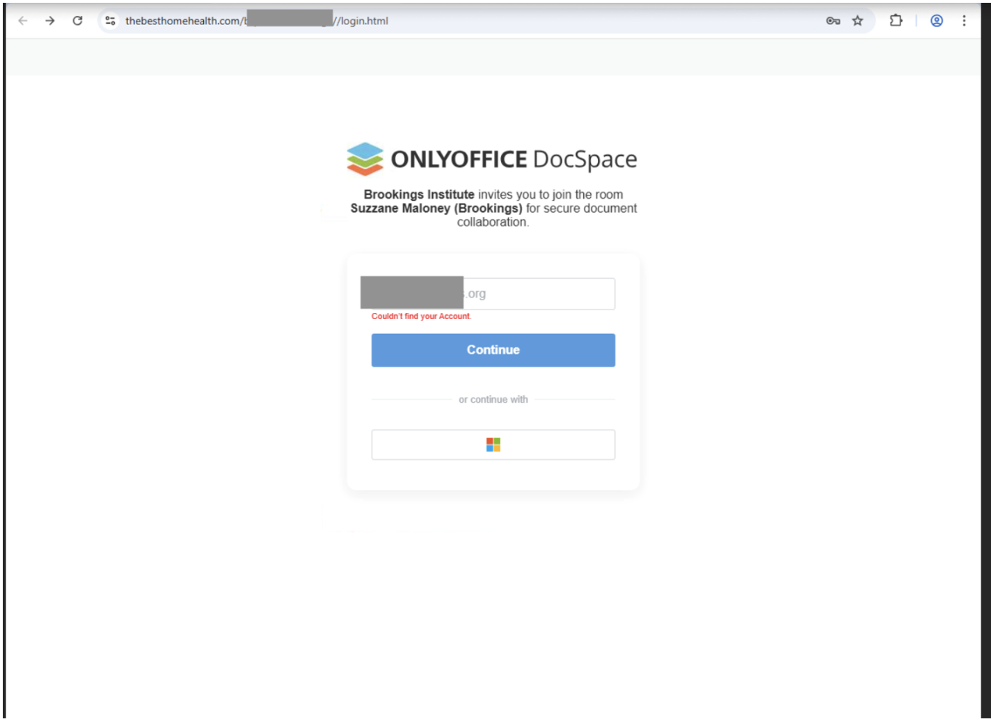 شکل ۷: جعل صفحه ورود OnlyOffice توسط UNK_SmudgedSerpent