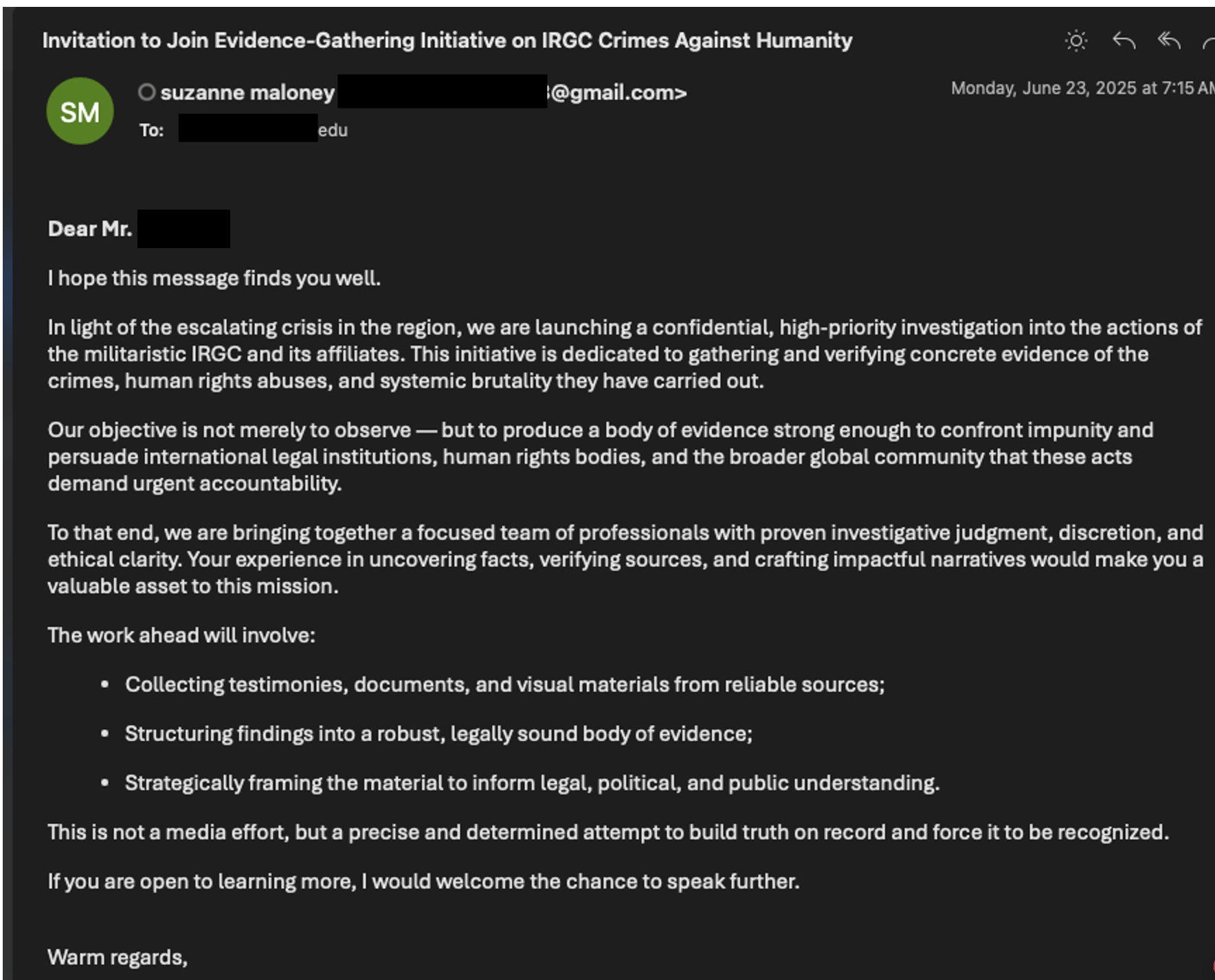 شکل ۱۱: ایمیل فیشینگ دوم UNK_SmudgedSerpent