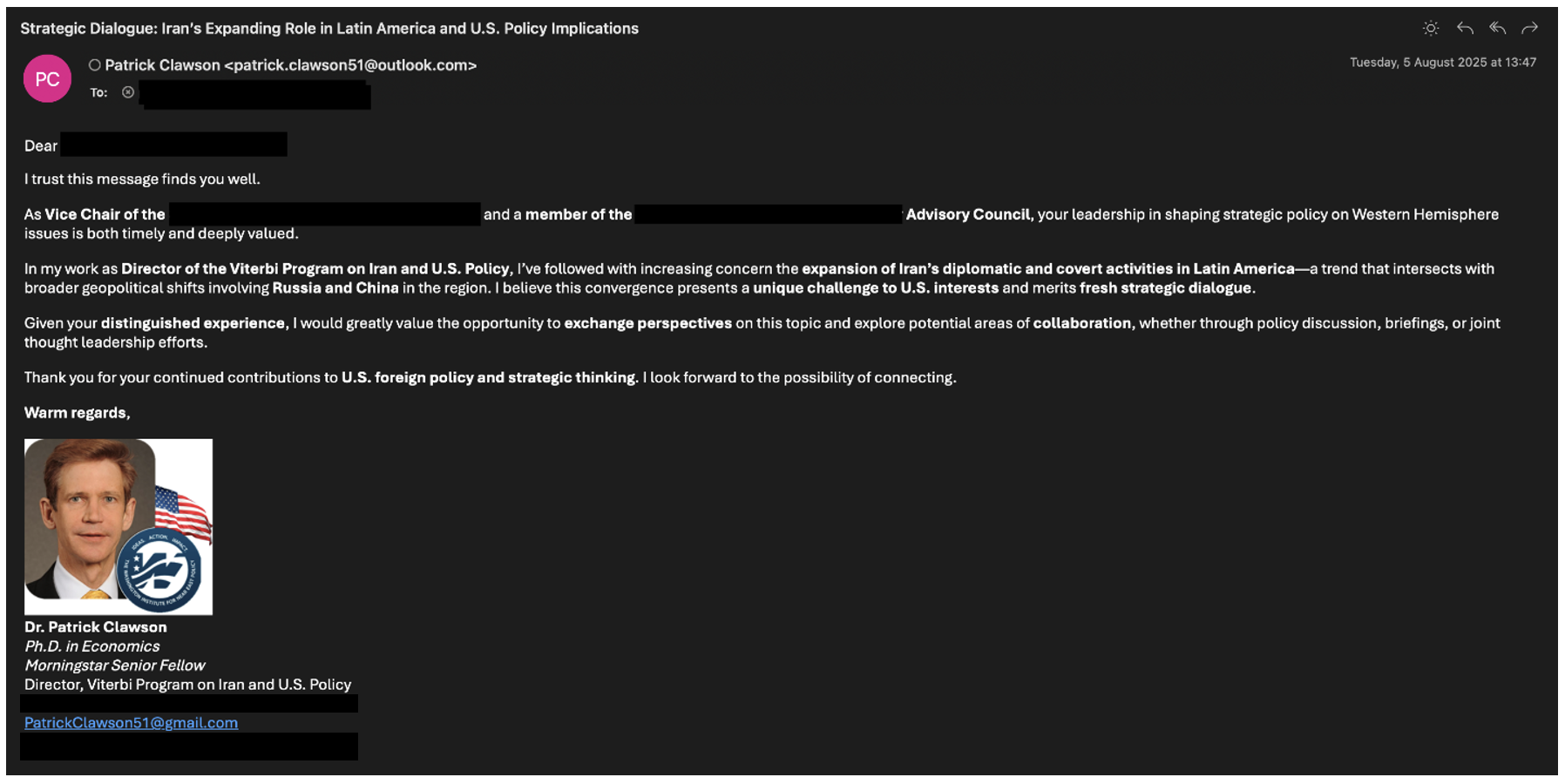 شکل ۱۲: جعل دوم پاتریک کلاوسون توسط UNK_SmudgedSerpent