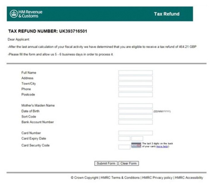 Fraudulent Data Entry Forms