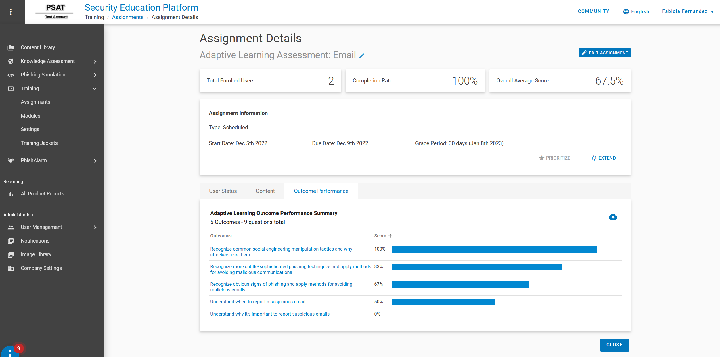 Adaptive Learning Assessments