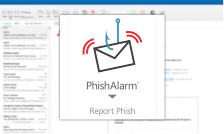Proofpoint PhishAlarm-Schaltfläche zur E-Mail-Meldung