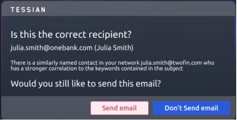 Is this the correct recipient message