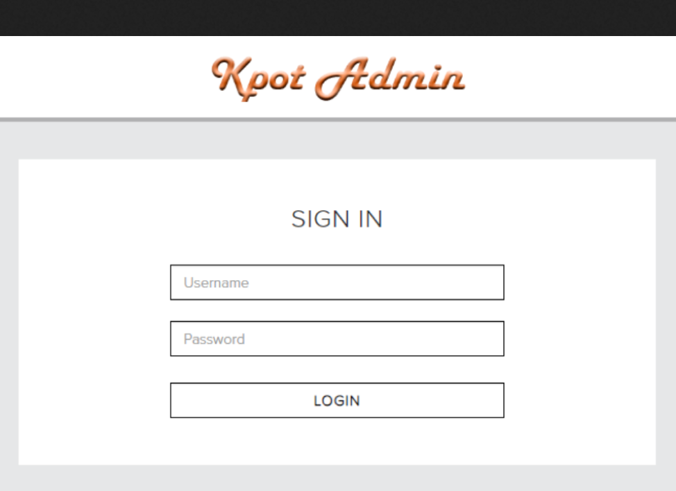 Old KPOT C&C panel login