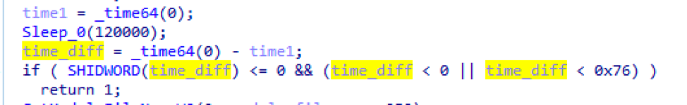 Anti-analysis timing checks