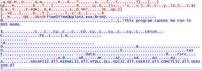 PCAP of C&C communications, as Loda downloads a payload