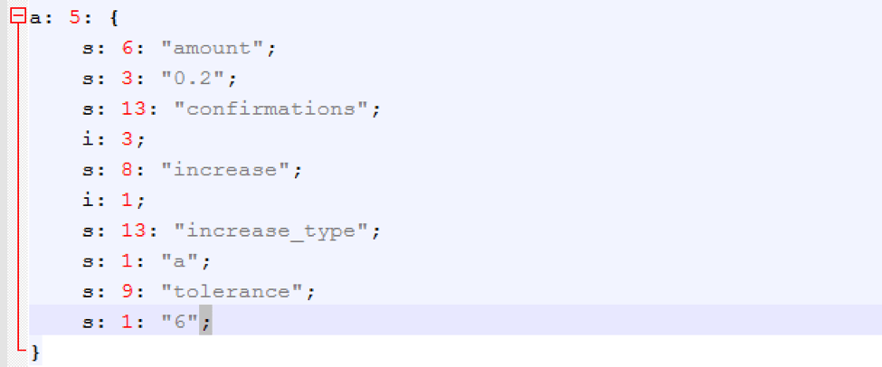 Example Philadelphia configuration as stored on C&C server for sample with SHA256 hash