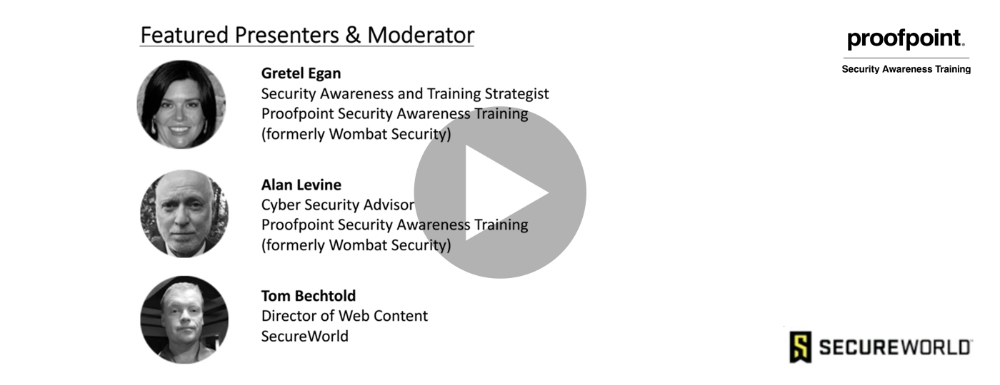 Featured presenters and moderator at the SecureWorld web conference