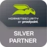 Hornetsecurity by Proofpoint silver partner certification badge.
