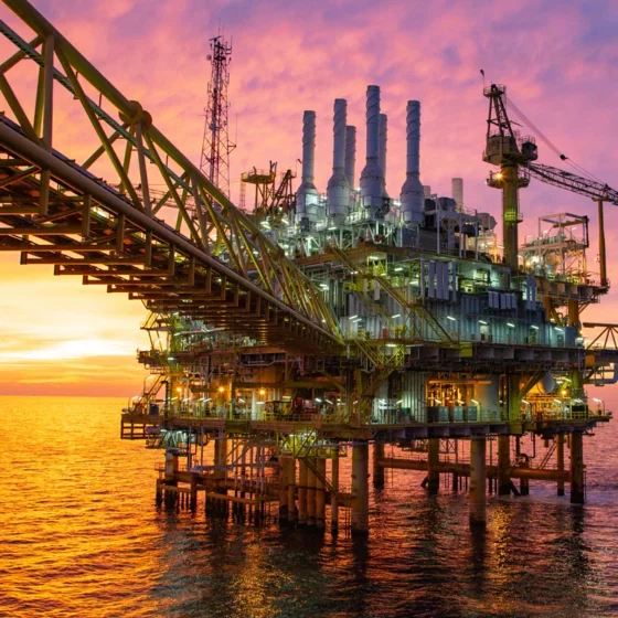 Factory engineering site on water