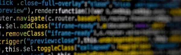 Zoomed in macro photo of some computer code