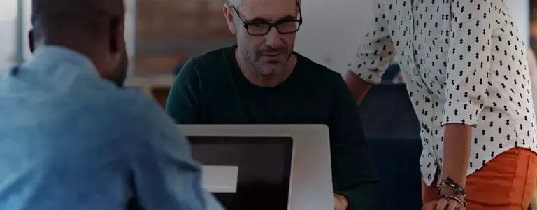 Male Employees Deploying Data Discovery Software