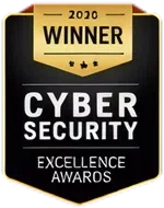 Cybersecurity Excellence Awards winner badge recognizing cybersecurity achievement.