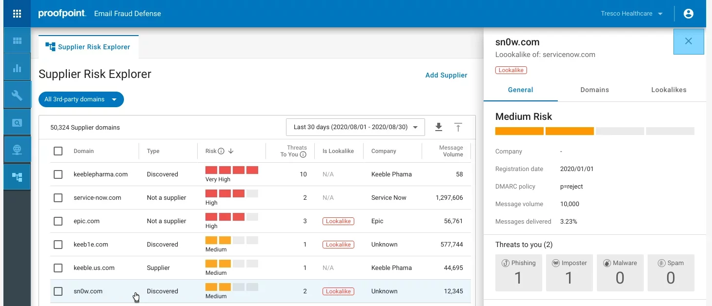Nexus supplier risk explorer identifies suppliers and risks