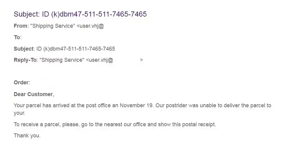 Malicious attachment