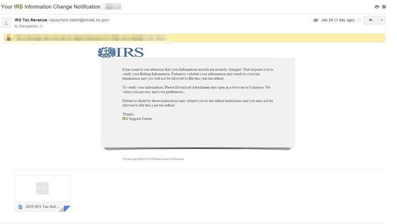 IRS Support lure