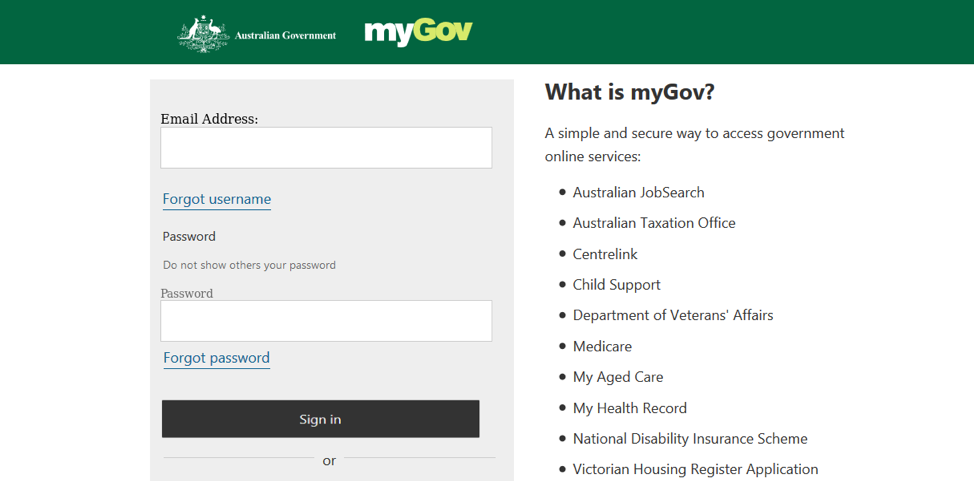 Fake 'myGOV' login portal used for credential phishing to steal tax information