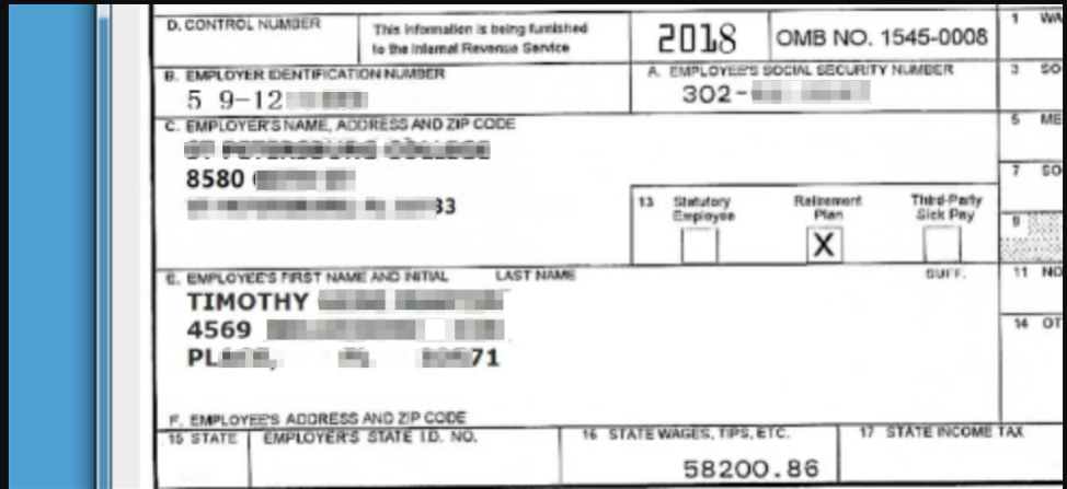 Spoofed tax form used to convince recipients that actor is legitimate tax preparer