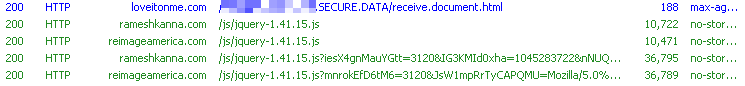 Initial link downloads more obfuscated JavaScript