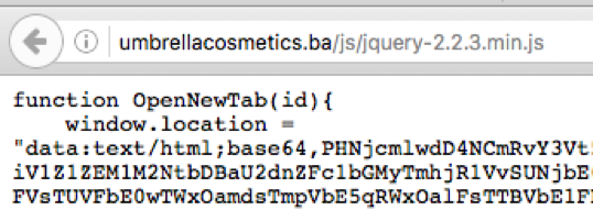 JQeury OpenNewTab Function in NAB Phishing Attack