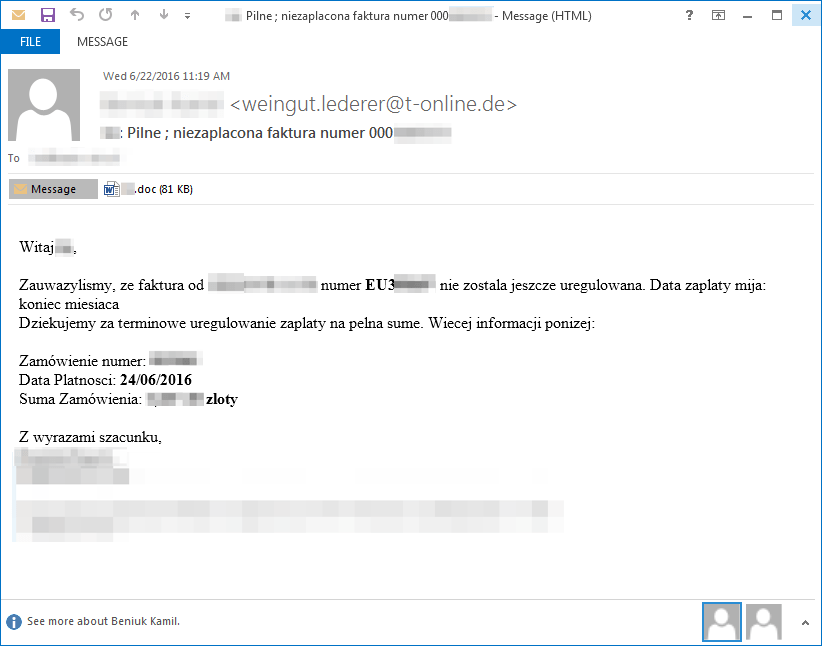Polish Dreambot Phishing Email